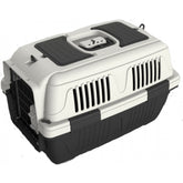 Nutrapet Dog And Cat Carrier Box Closed Top Dark Grey